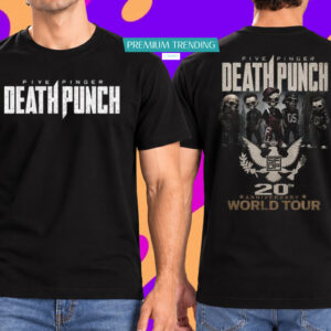 Five Finger Death Punch 20th Anniversary World Tour 2026 Skeleton Crew T-Shirt