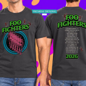 Foo Fighters 2026 Skeleton Tour T-Shirt 2 Sided