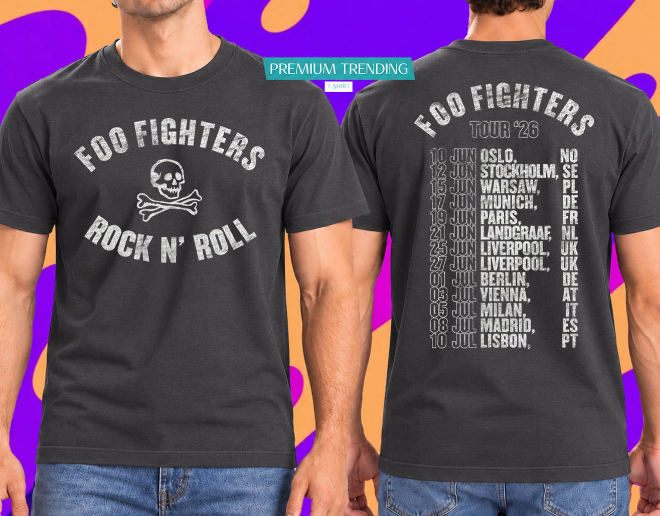 Foo Fighters Skeleton North American Tour 2026 T-Shirt