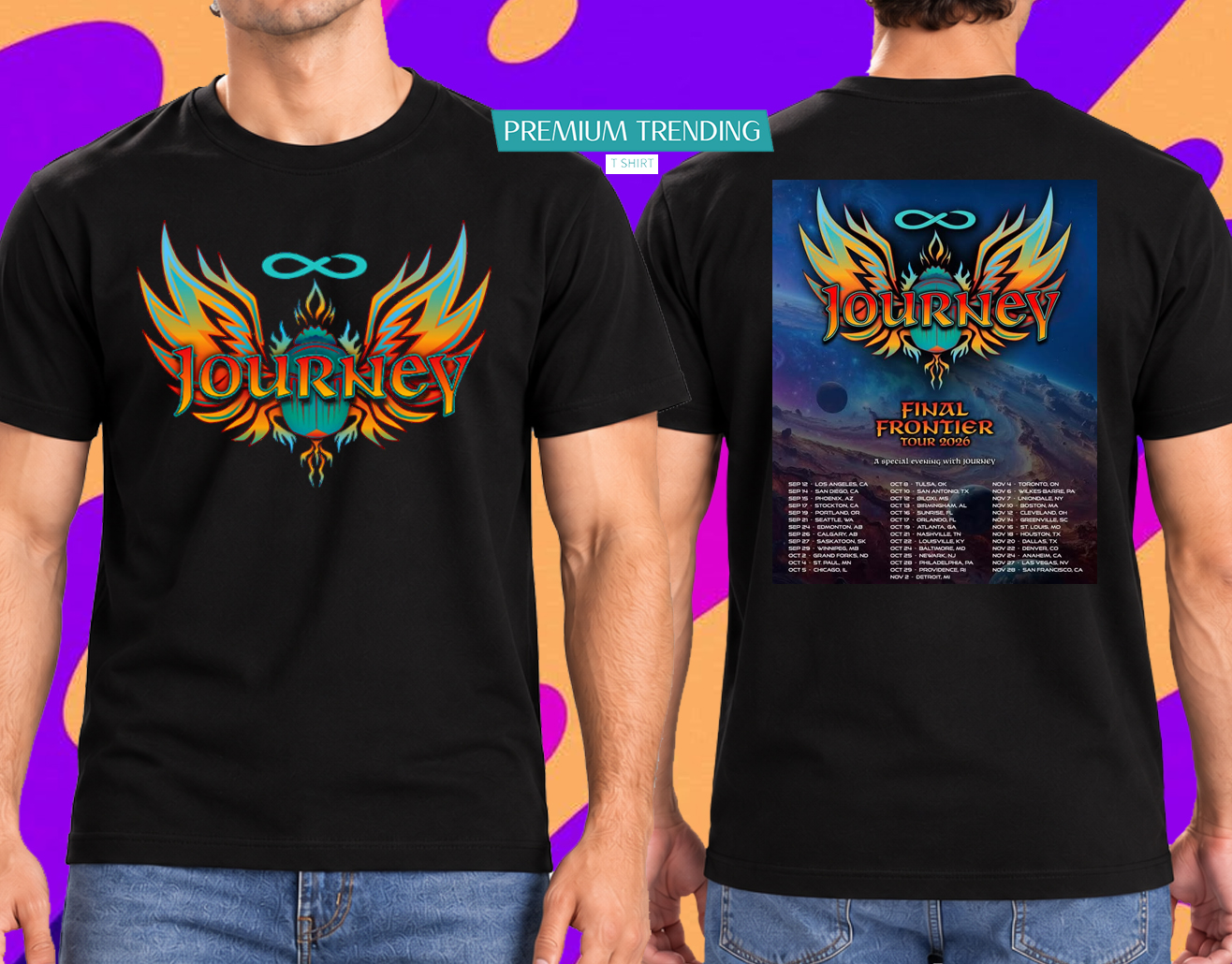 Journey Final Frontier Tour 2026 T-Shirt 2 Sided
