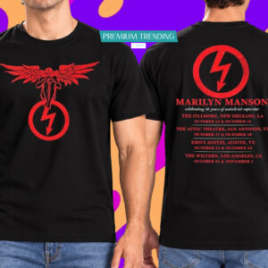 Marilyn Manson Antichrist Superstar 30th Anniversary 2026 Angel With Dates Back T-Shirt