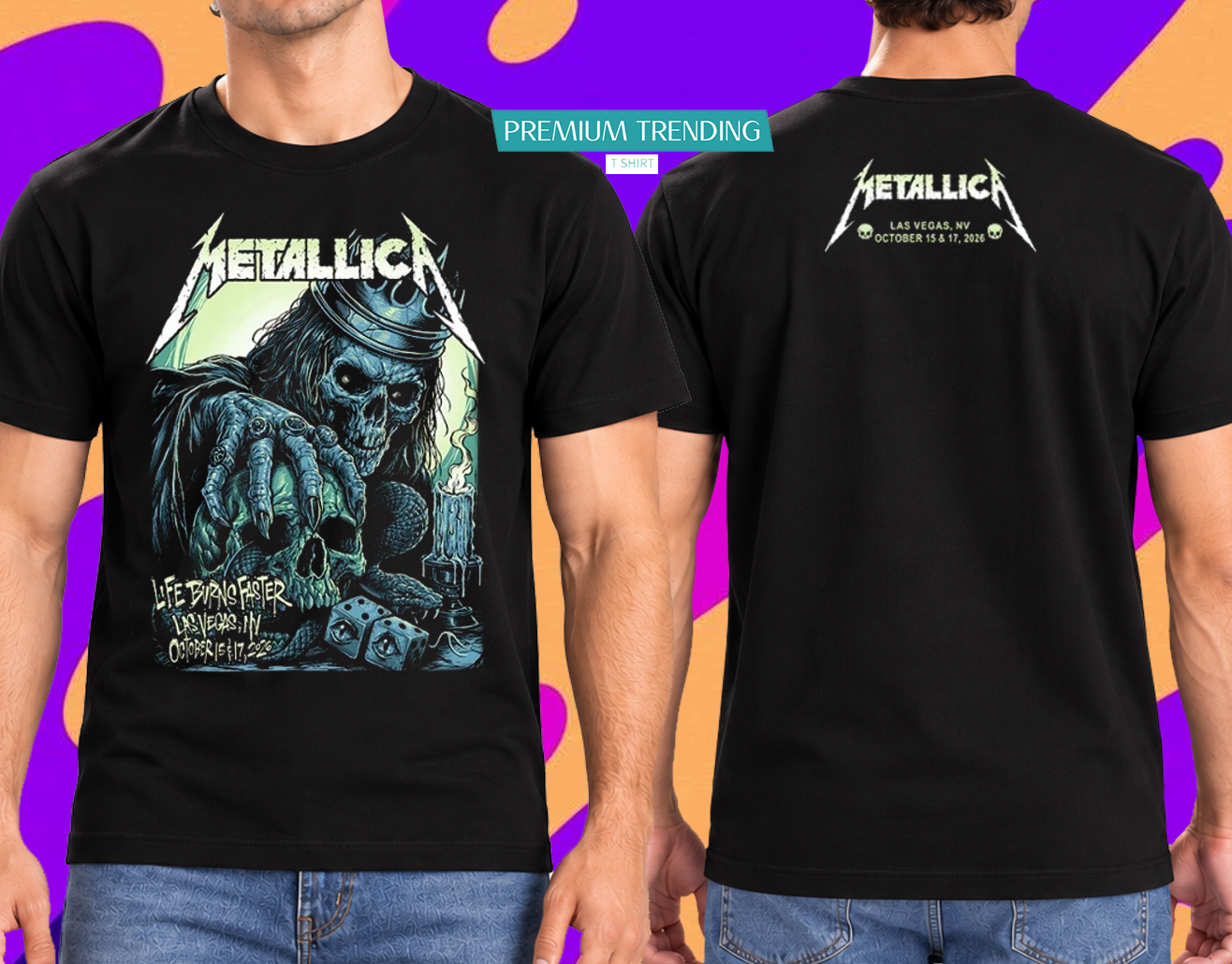 Metallica Sphere Las Vegas Sphere Skeleton King Oct 15&17 2026 T-Shirt