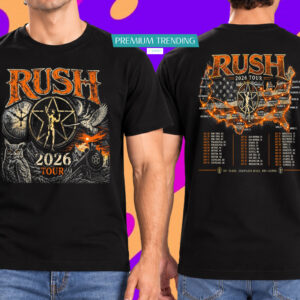 Rush 2026 Tour Fifty Something Merch T-Shirt 2 Sided