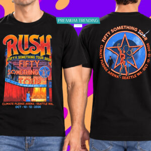 Rush Fifty Something Merch Tour 2026 T-Shirt 2 Sided