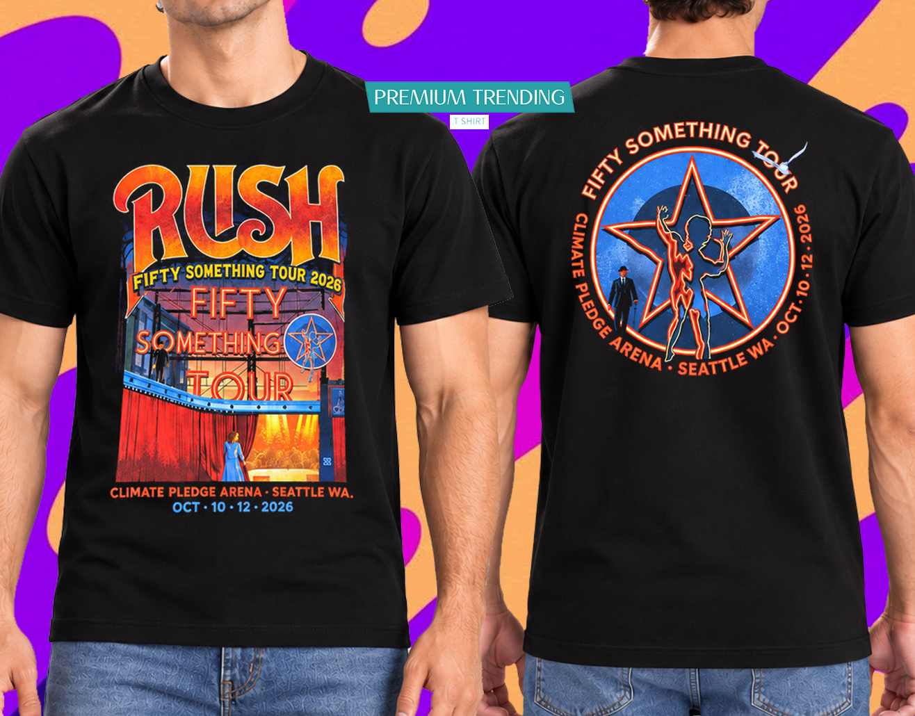 Rush Fifty Something Merch Tour 2026 T-Shirt 2 Sided