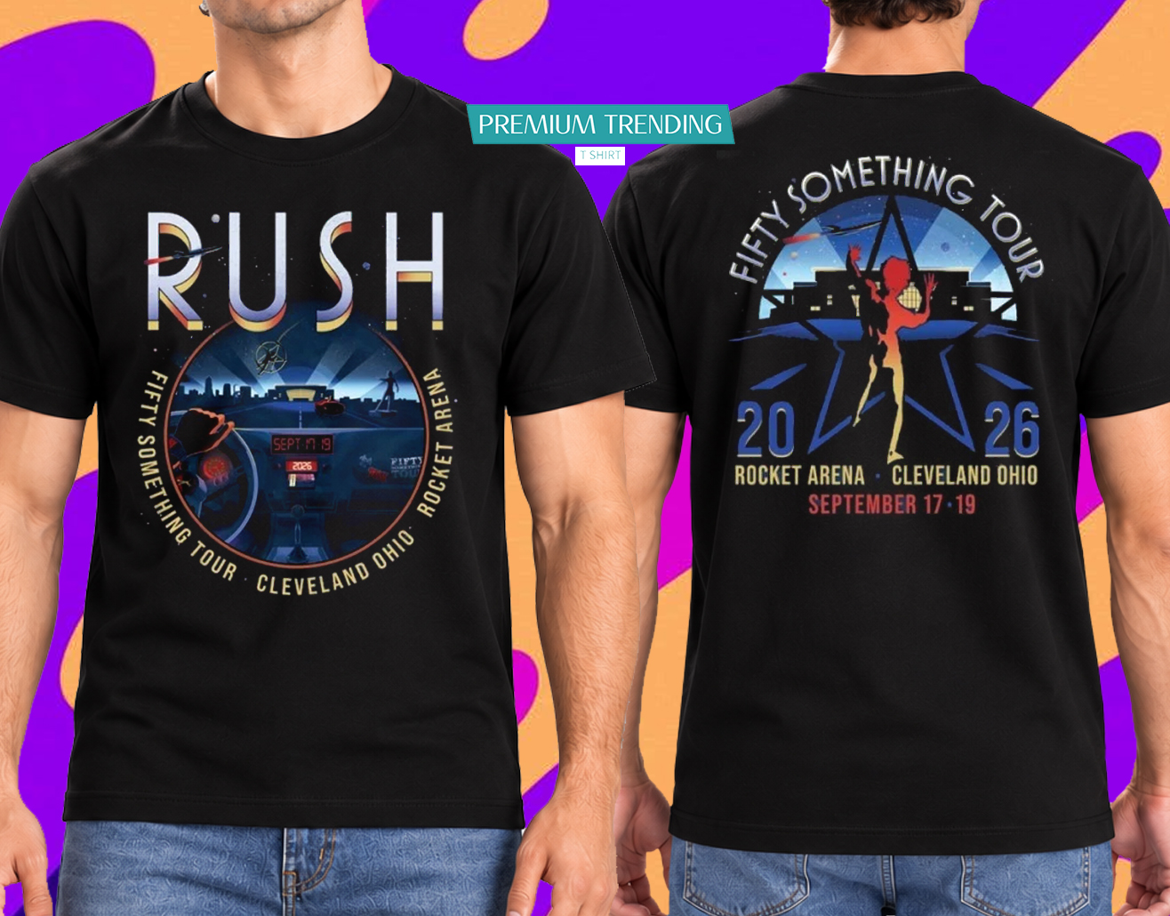 Rush Fifty Something Tour 2026 At Rocket Arena T-Shirt 2 Sided