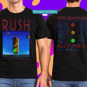 Rush Fifty Something Tour 2026 Merch Stoplight T-Shirt 2 Sided